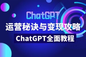 教程 | ChatGPT运营秘诀与变现攻略（100节课）-蛋窝窝